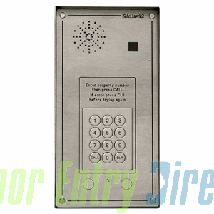 TH02-10F Telehawk digital panel for BT network (10 apt.) flush